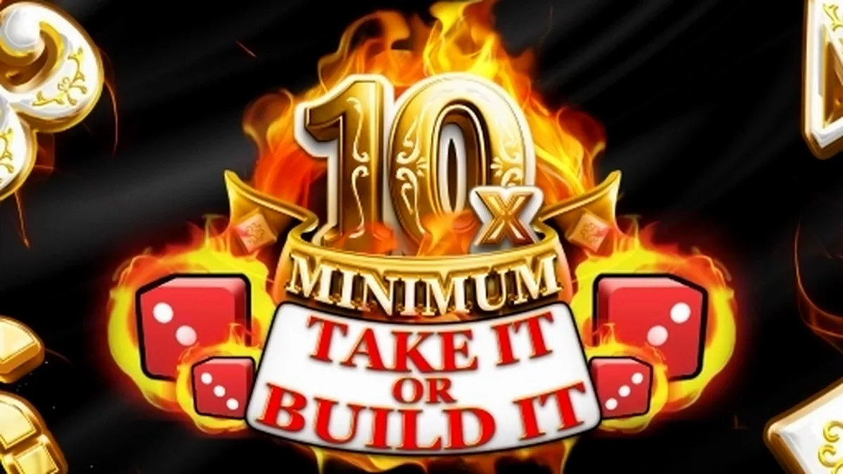 Tampilan visual slot 10x Minimum Take It or Build It dengan nuansa misterius